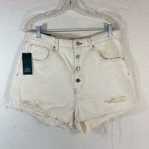 Wild Fable Cream Jean Shorts